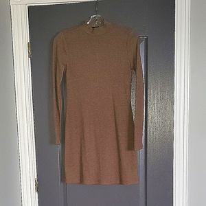 Ribbed turtleneck dress